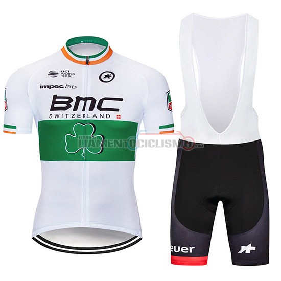 Abbigliamento Ciclismo BMC Manica Corta 2019 Bianco Verde